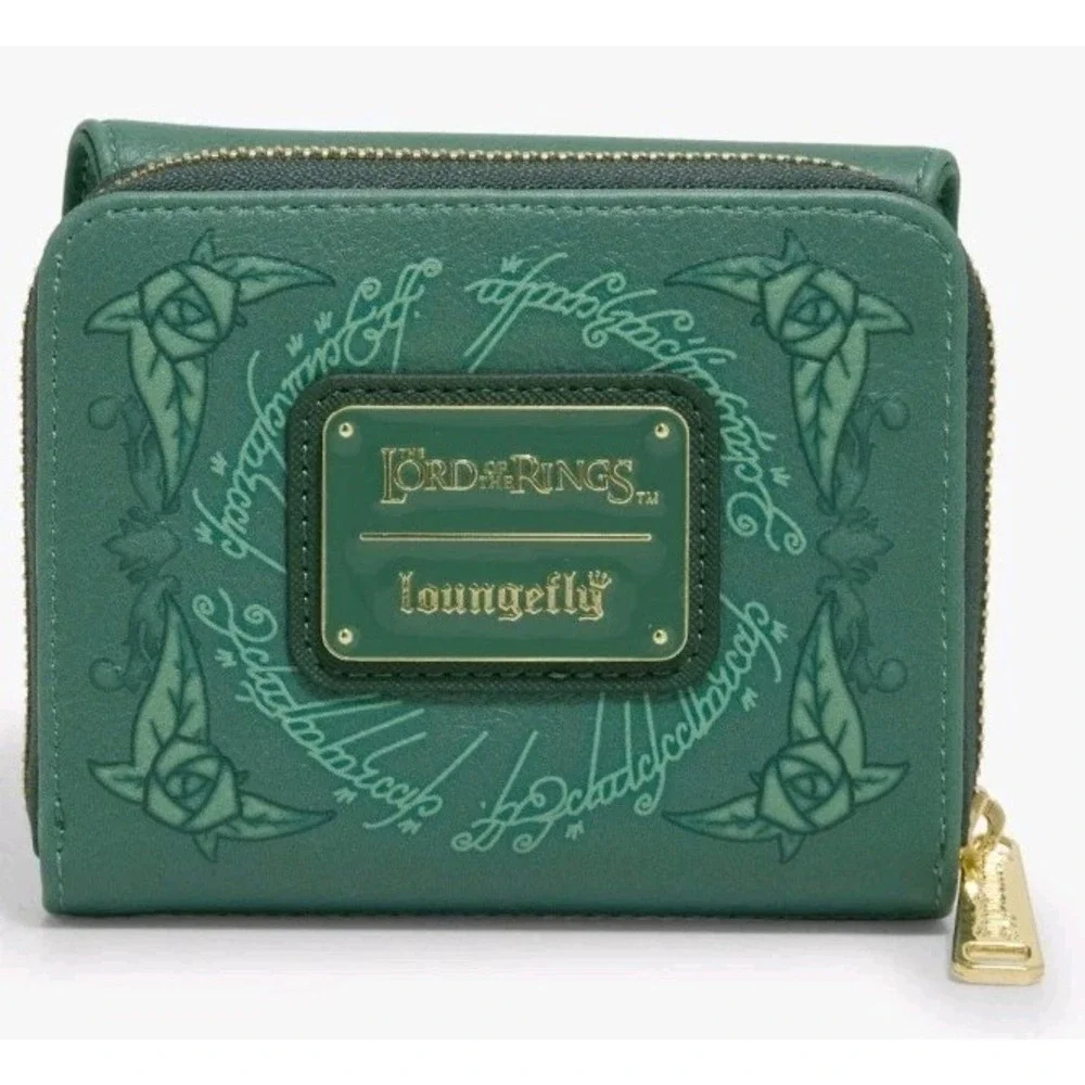 NEW LOUNGEFLY The Lord of the Rings Leaf of Lórien Green Icons Backpack & Wallet